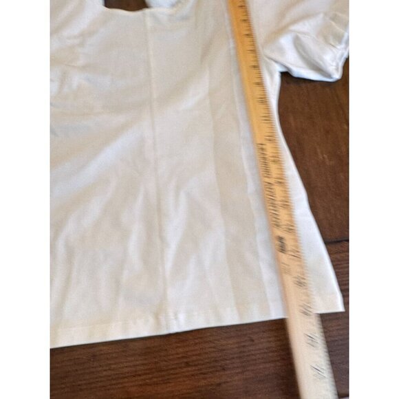 NWT J. Crew Open-back puff-sleeve top in stretch cotton blend Ivory Sz XS - Picture 6 of 8